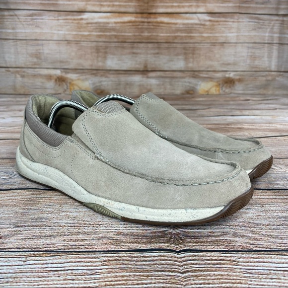 Clarks Slip On loafers Men Size 11.5 Casual Shoes - Beige - NEW - Picture 4 of 9
